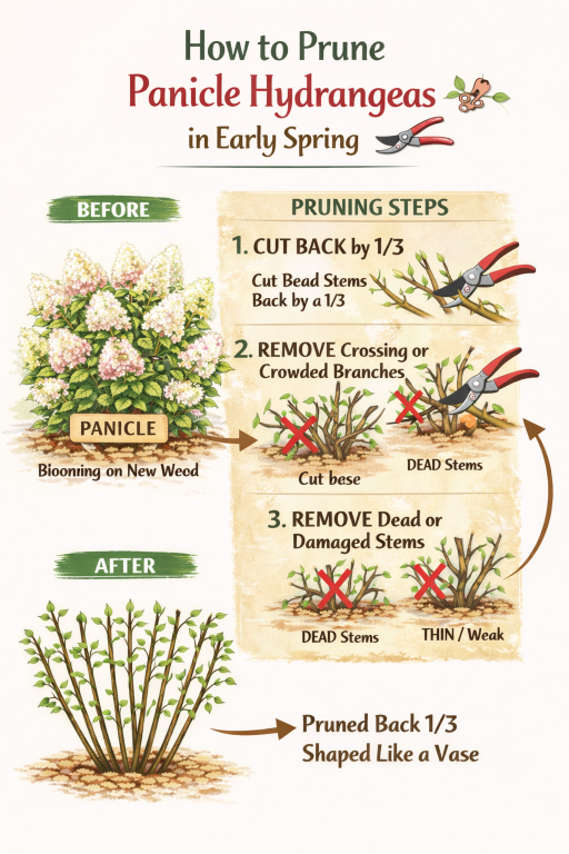 Pruning Panicle Hydrangea