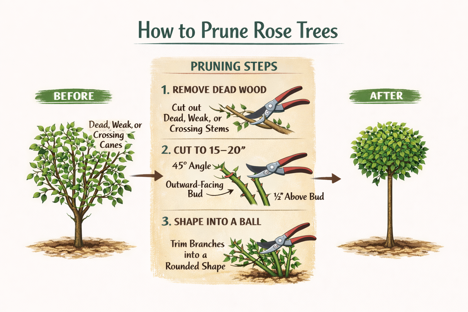 Rose Tree Pruning